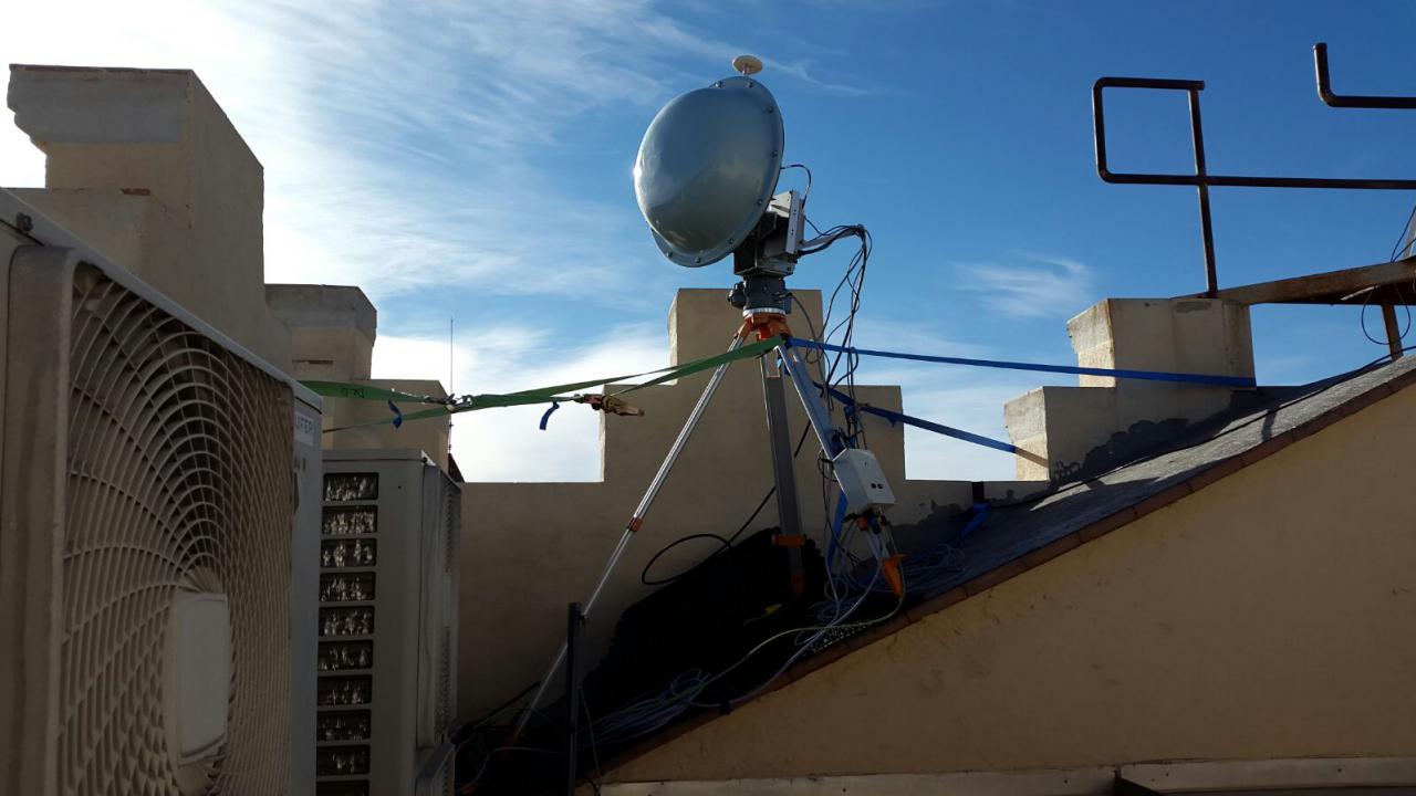 Receiving antenna at the Solsona situation centre
