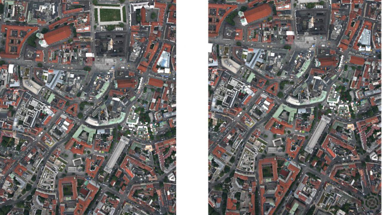 Digital surface models can be generated from aerial images